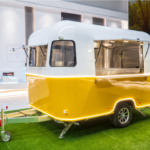 White Yellow Airstream Food Trailer