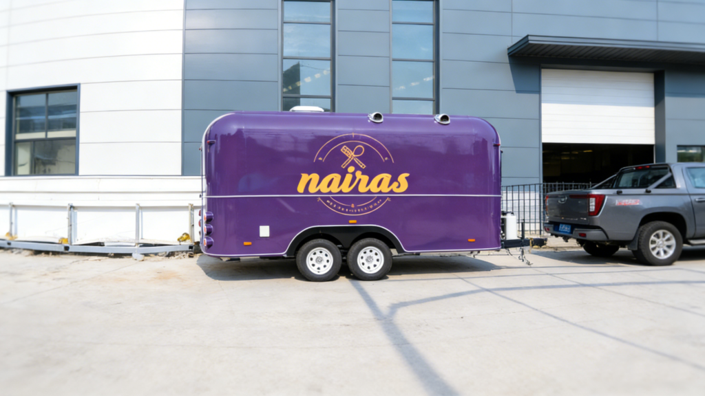 Purple Airstream Food Trailer