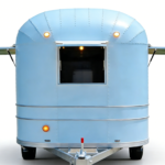 Blue Airstream Food Trailer