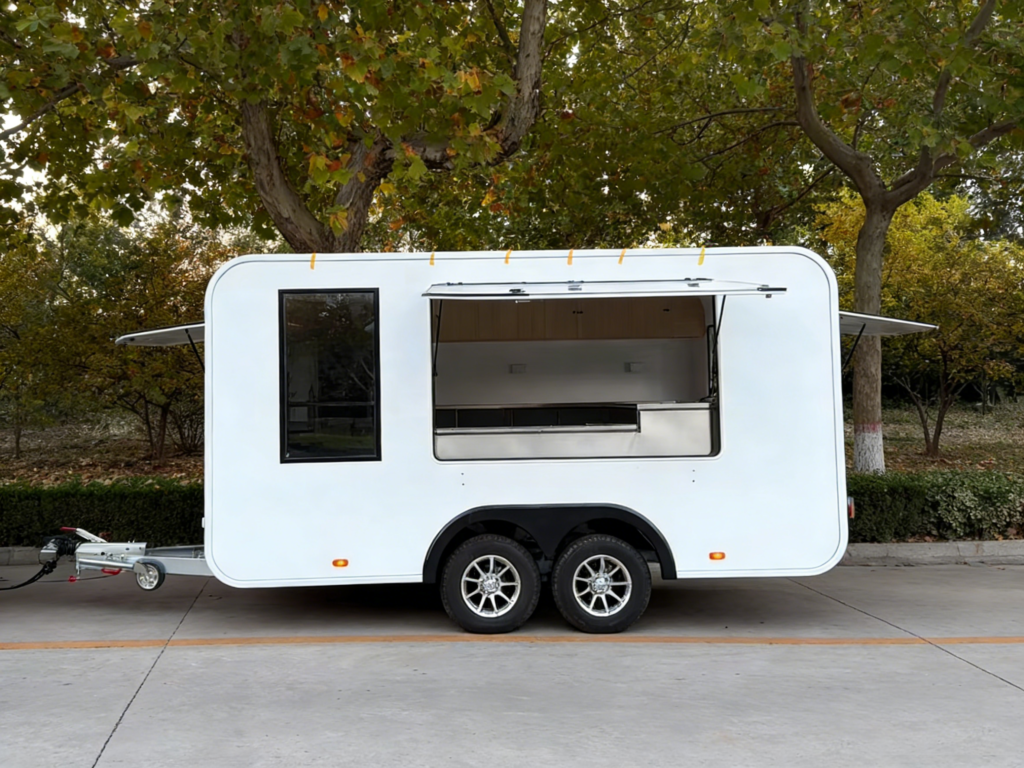 Black & White Square Airstream Food Trailer