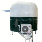 Vintage White Green Airstream Food Trailer