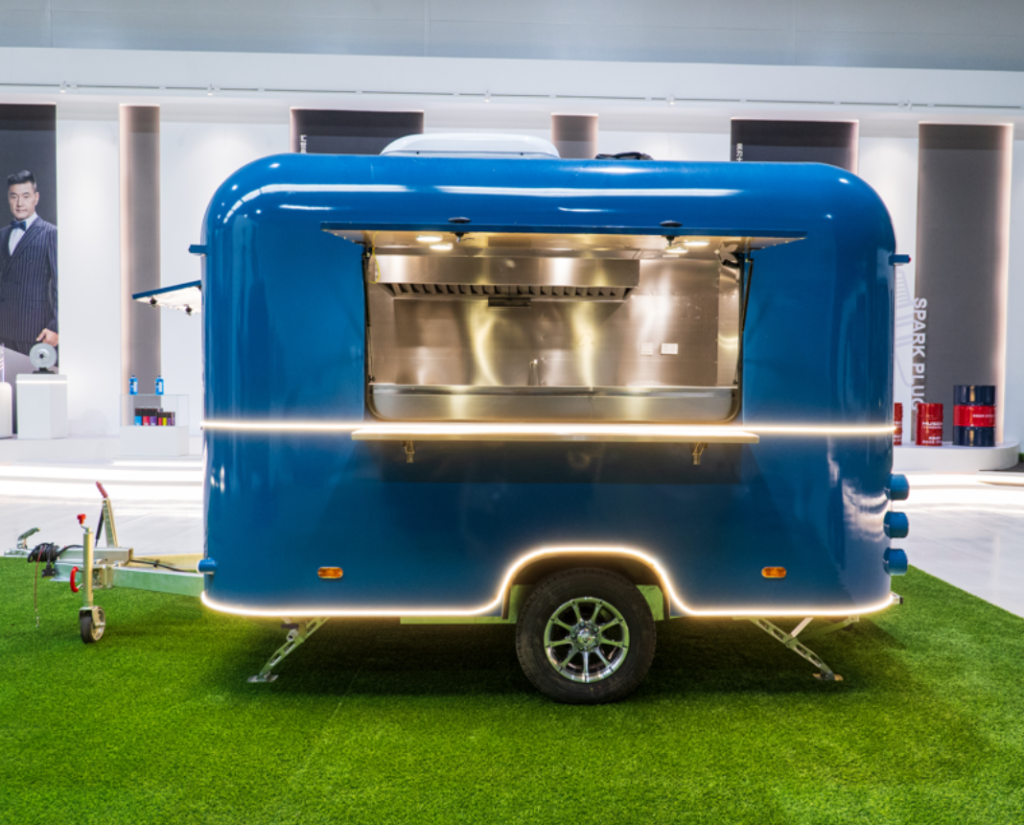 Dark Blue Airstream Food Trailer