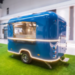 Dark Blue Airstream Food Trailer