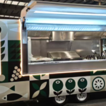 Green Airstream Food Trailer
